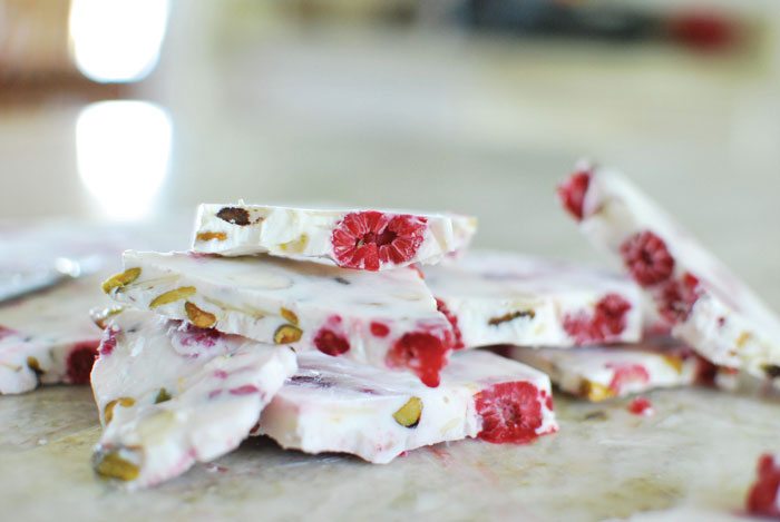 Recipe: Raspberry Greek Yogurt Bark