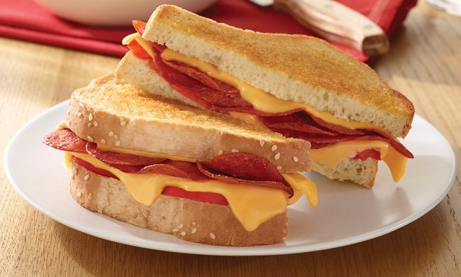 Grilled Cheese and Pepperoni Sandwiches
