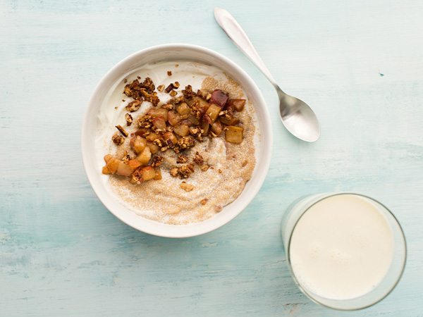 Amaranth Porridge with Pears, Crunchy Pecans and Yogurt | Family Life Tips Magazine
