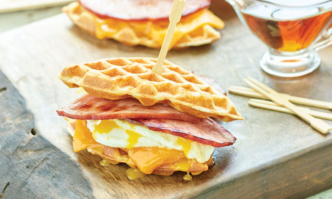 Simple Ham and Waffle Breakfast Sandwiches | Family Life Tips Magazine