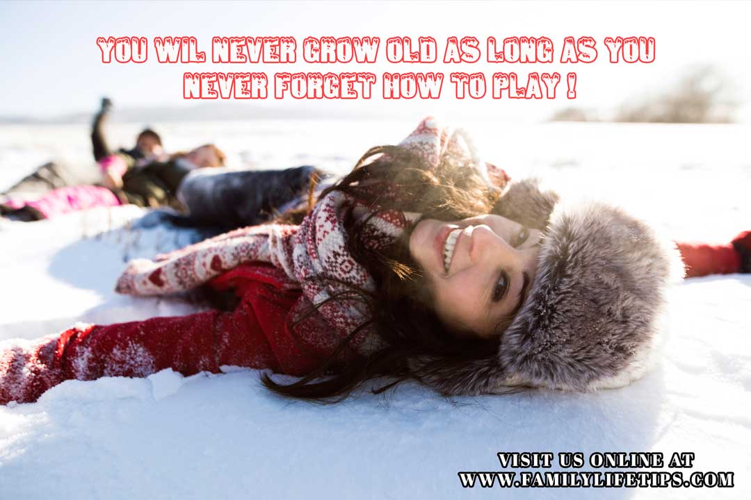 Funny Parenting Snow Day Meme - Stay Young by Playing in the Snow