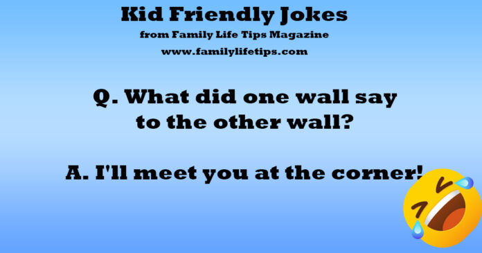 Kid Friendly Jokes Q. What did one wall say to the other wall